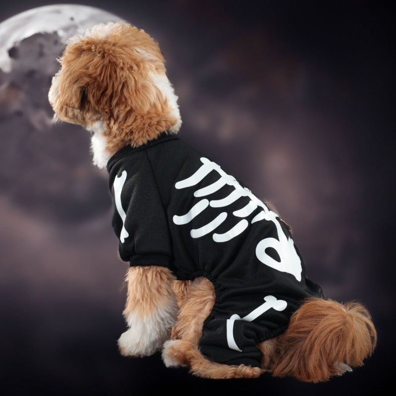 Disfraz de Esqueleto Fosforescente para Perros - Halloween Divertido