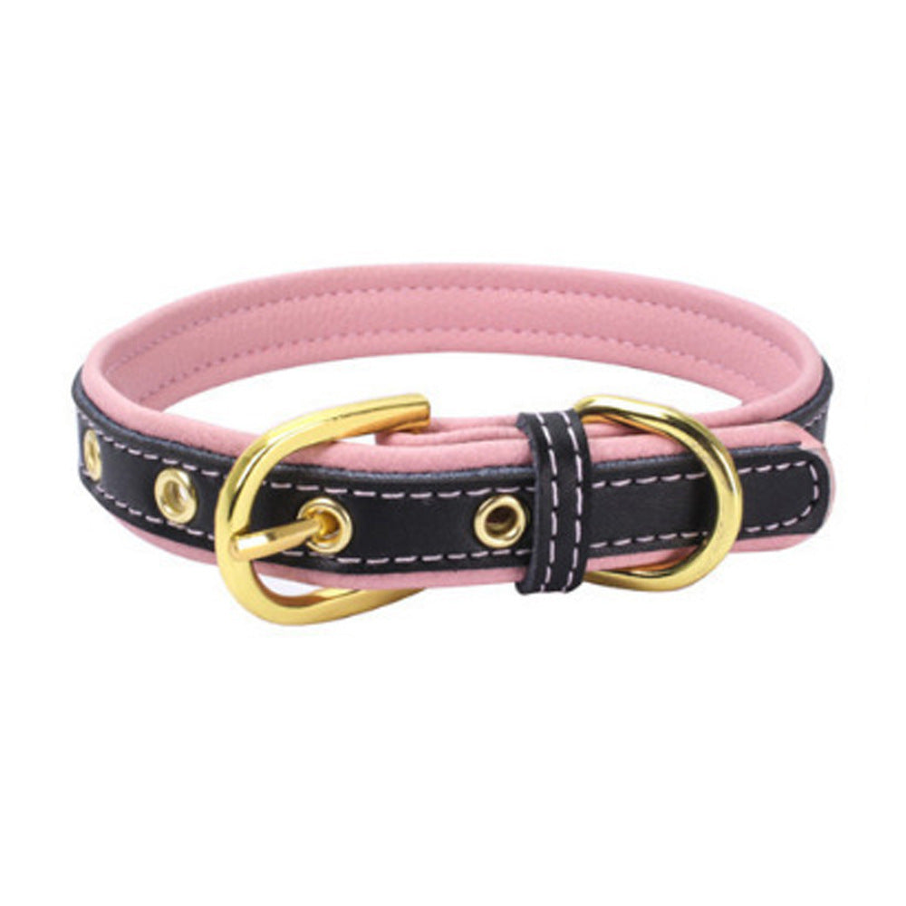 Pet Supplies Fashion Cute Adjustable High-end Leather Collar