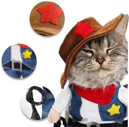 Disfraz Vaquero para Perros y Gatos – Sheriff Divertido Halloween