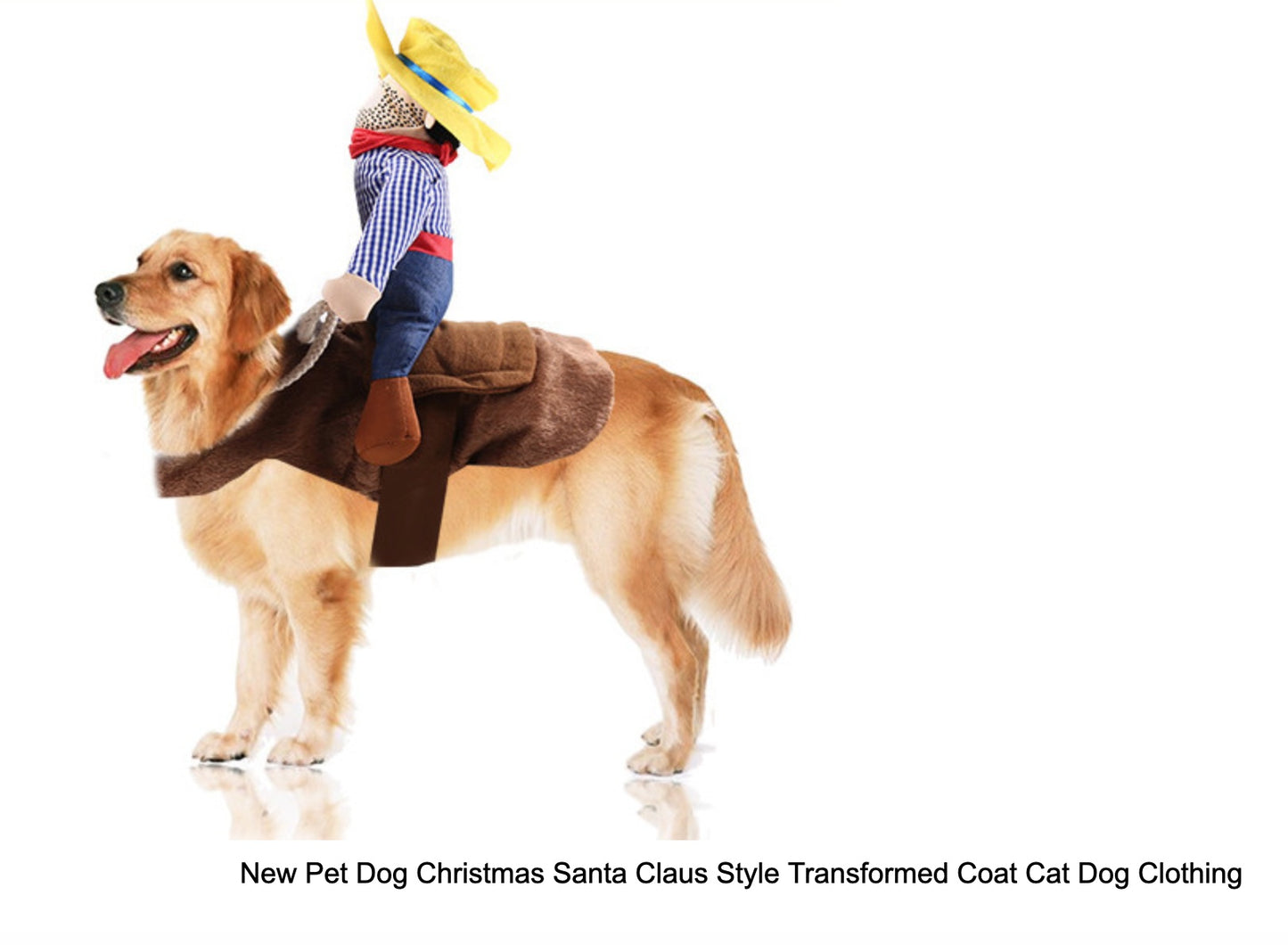 Disfraz de Vaquero con Jinete para Perros y Gatos - Halloween y Fiestas