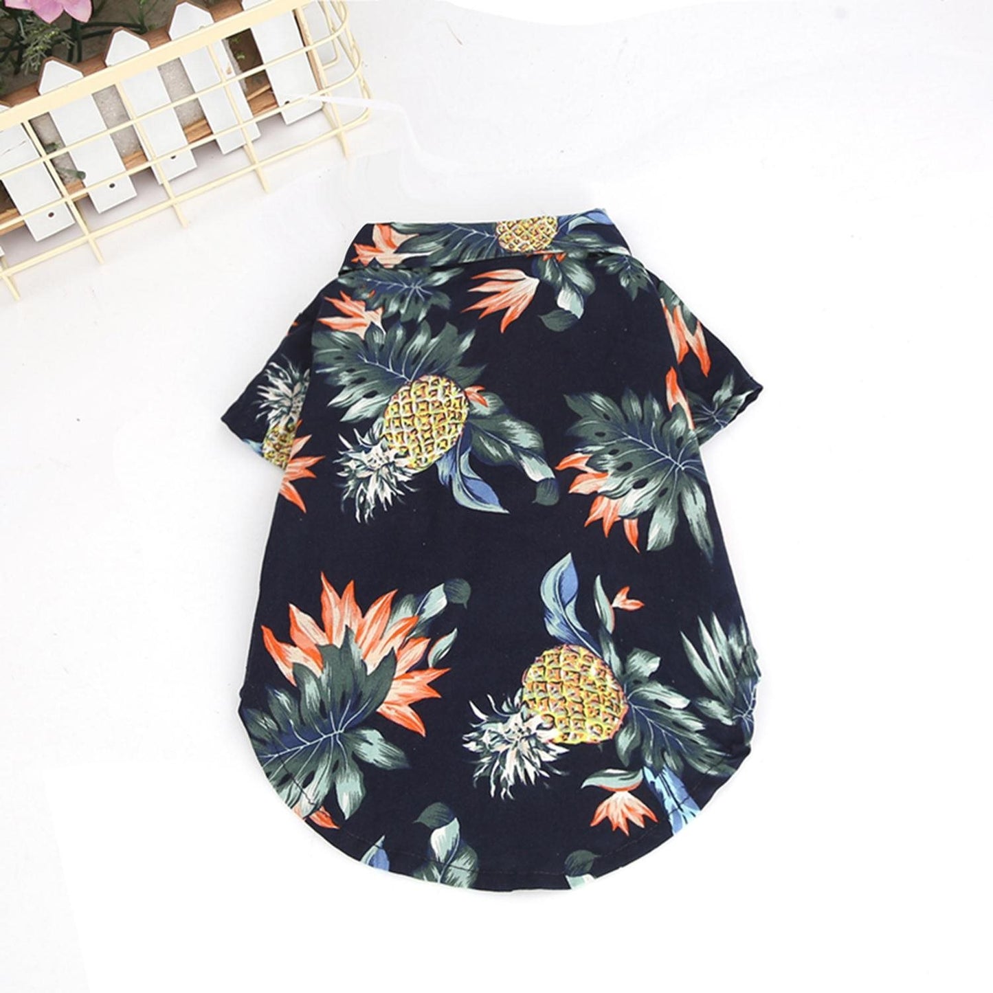 Pet pineapple flower shirt