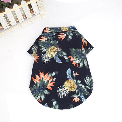 Pet pineapple flower shirt