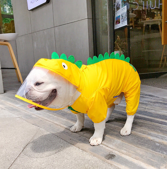 Pet cute dinosaur raincoat