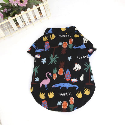 Pet pineapple flower shirt