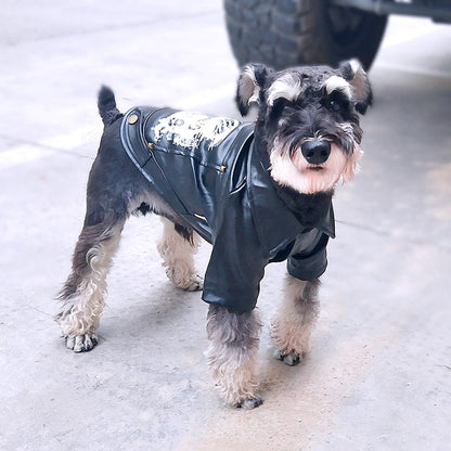 SkatePaw™ - Chaqueta urbana de cuero sintético para perros