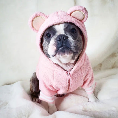 Pet Fashion Brand Fleece-lined Warm Ear-standing Sweater