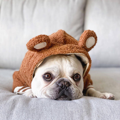 Pet Fashion Brand Fleece-lined Warm Ear-standing Sweater