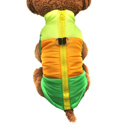 Pet clothing autumn and winter pet puppy jacket vest traction buckle