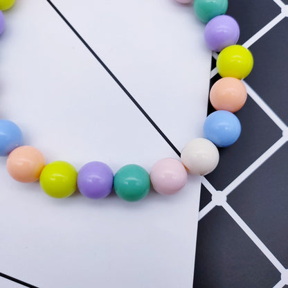 Fashion Pet Necklace No Bells Colorful Beads Adjustable
