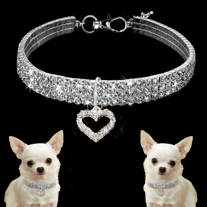 Elastic pet dog necklace