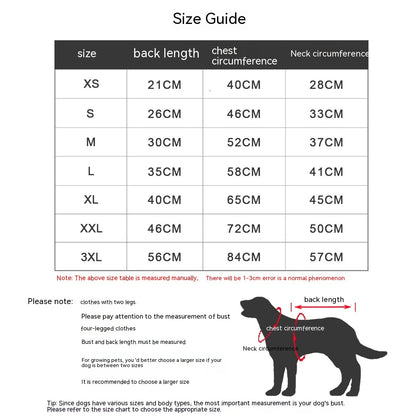 Dog Clothes Jacket Autumn And Winter Waterproof Warm Raincoat