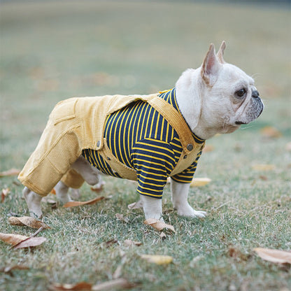 Cotton Stretch Four-legged Cat And Dog Clothes Autumn And Winter One-piece Four-leg Suspenders