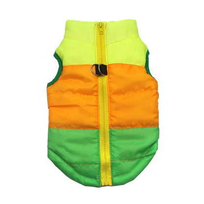 Pet clothing autumn and winter pet puppy jacket vest traction buckle