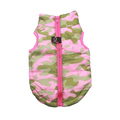 Pet clothing autumn and winter pet puppy jacket vest traction buckle