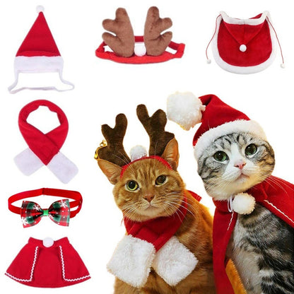 Christmas Pet Scarf Hat Cloak Pet Costume