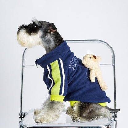 Cubs Baseball Uniform Pet Fashion Brand Clothes Spring And Autumn Four-legged Jacket