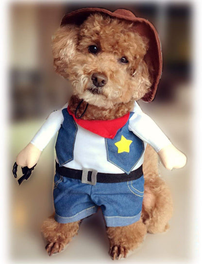 Disfraz Vaquero para Perros y Gatos – Sheriff Divertido Halloween