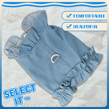 Dog Denim Harness Vest Pet Clothes Puppy Vest Jean Clothing For Small Medium Dogs Chihuahua Fashion Outfit Pet Supplies