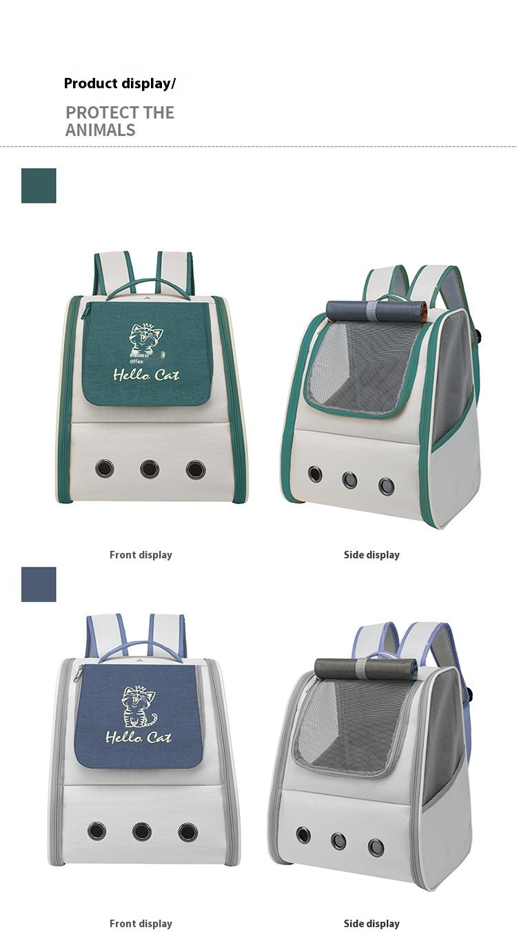 Classic Double Back Pet Cat Bag Foldable Breathable Multifunctional Fashion All-match
