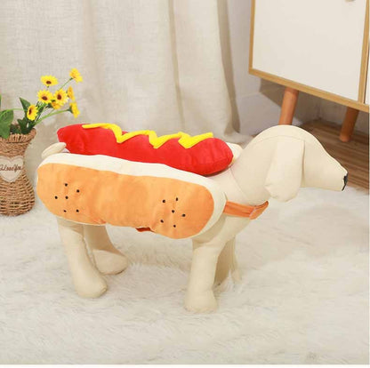 Disfraz de Hot Dog para Perros y Gatos - Ropa Divertida de Halloween