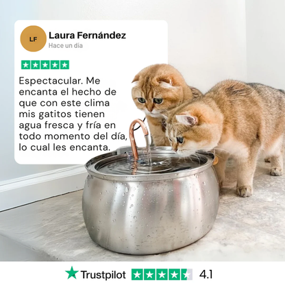 Copper Edition™ 4L – Fuente de agua para gatos y perros con tubo de cobre