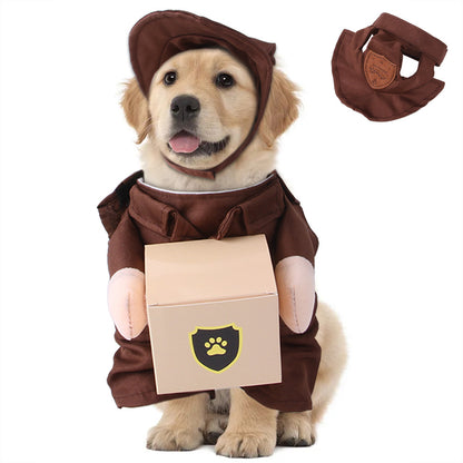 Disfraz Repartidor para Perros con Caja – Ropa Divertida Halloween