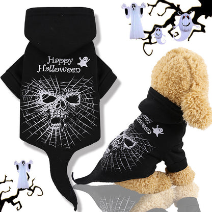 Suéter de Halloween para Perros y Gatos – Estilo Calavera en Telaraña