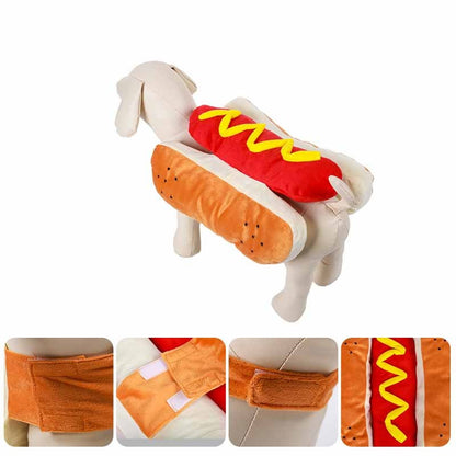 Disfraz de Hot Dog para Perros y Gatos - Ropa Divertida de Halloween