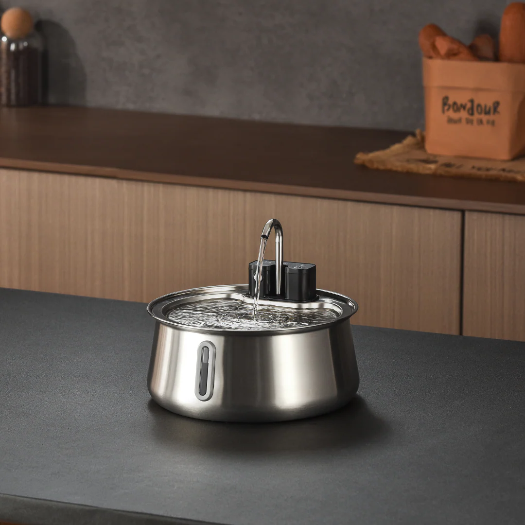 AquaPaw™ 4L - Dispensador de agua de acero inox. para mascotas